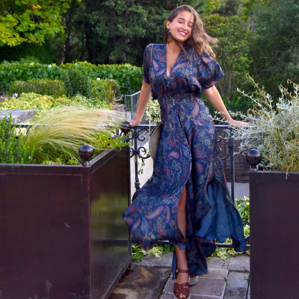 Maje Long Lurex Dress - good as new!
